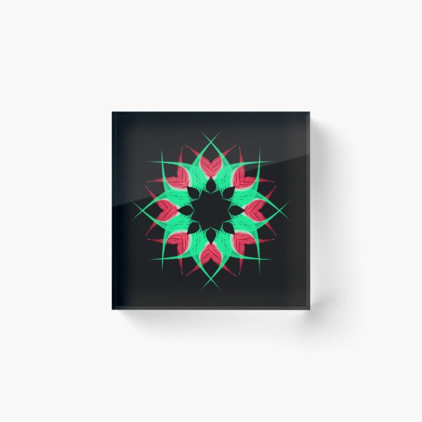 Item preview, red and green mandala designed and sold by Meo Design.