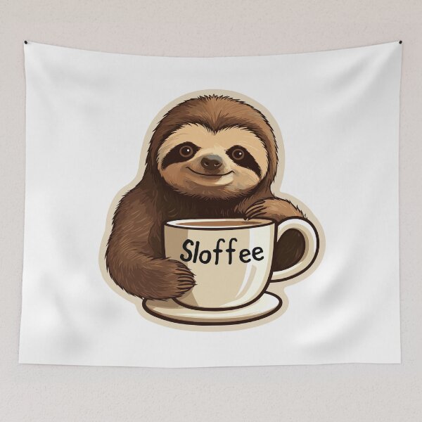 Item preview, Sloffee - Slow Coffee Drinking in Sloth style designed and sold by TheHellSong.
