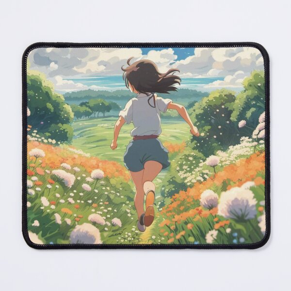 Aperçu de l'œuvre Anime qui traverse un champ de fleurs créée et vendue par shirtzemporiumz.