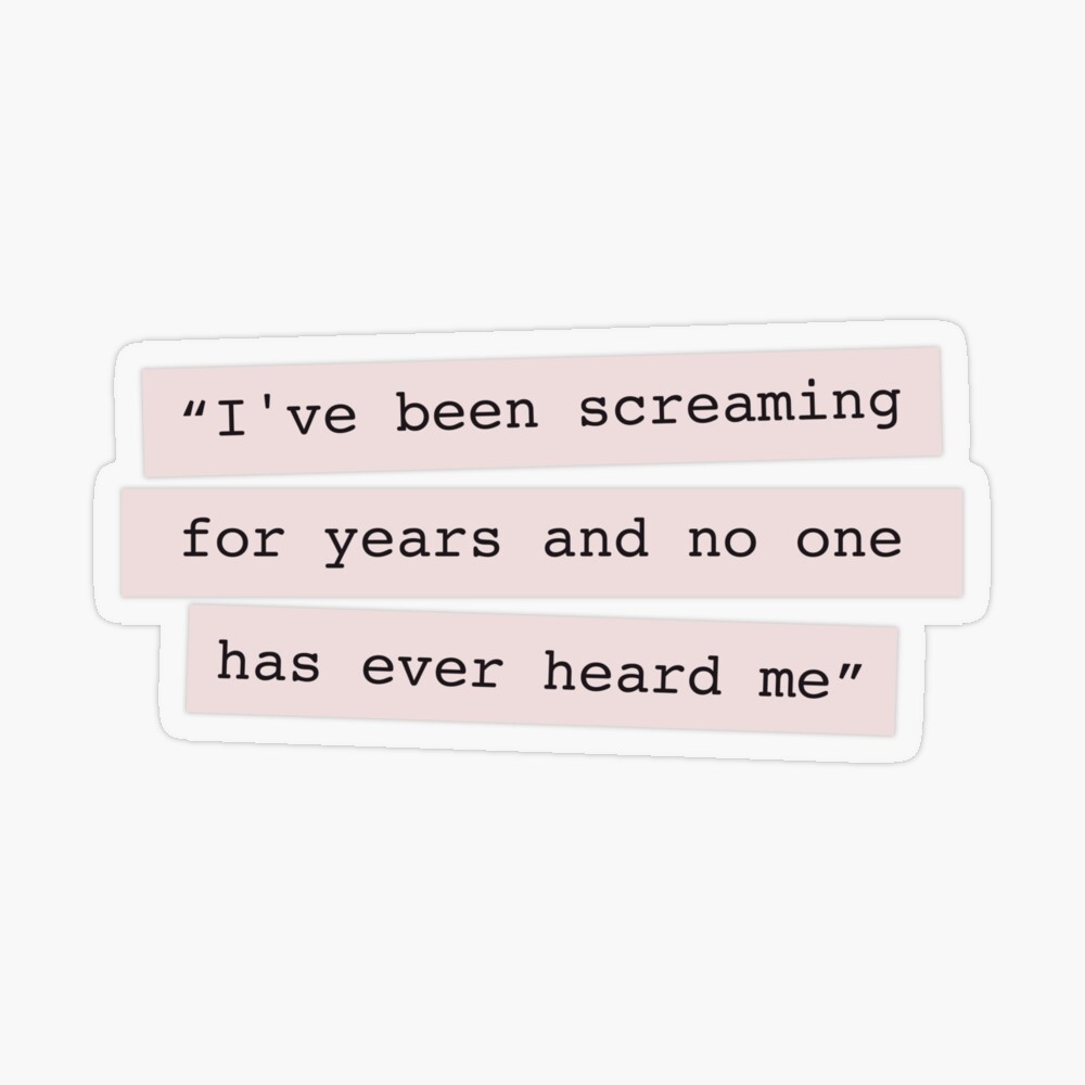 I've Been Screaming For Years And No One Has Ever Heard Me / Shatter Me  Book Series Tahereh Mafi Bookish Pastel Pink Aesthetic Quote Magnet for  Sale by Latinoladas