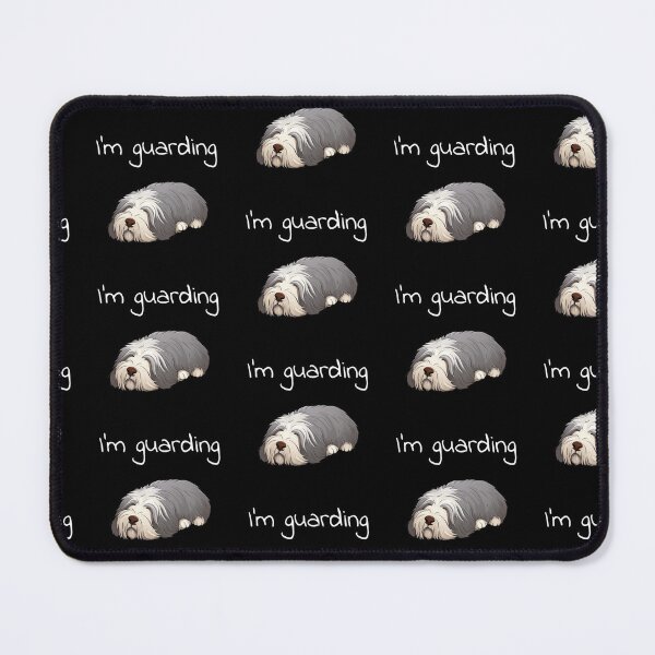 Item preview, I'm guarding Cute Bearded Collie Sleeping designed and sold by LudwikeArts.