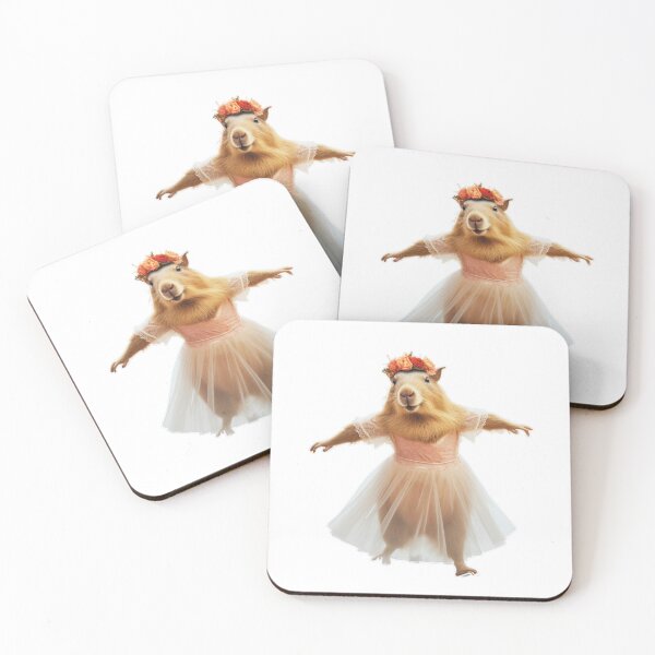 Item preview, Ballet dancing capybara - the biggest and sweetest of all guineapig rodents designed and sold by Fern-and-Fyre.