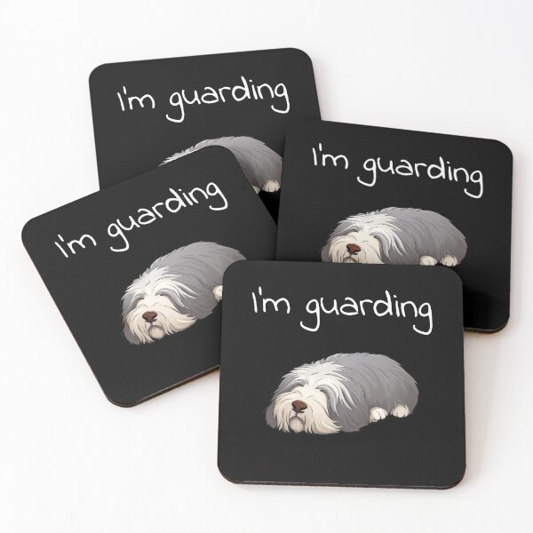 Item preview, I'm guarding Cute Bearded Collie Sleeping designed and sold by LudwikeArts.