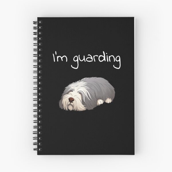 Item preview, I'm guarding Cute Bearded Collie Sleeping designed and sold by LudwikeArts.