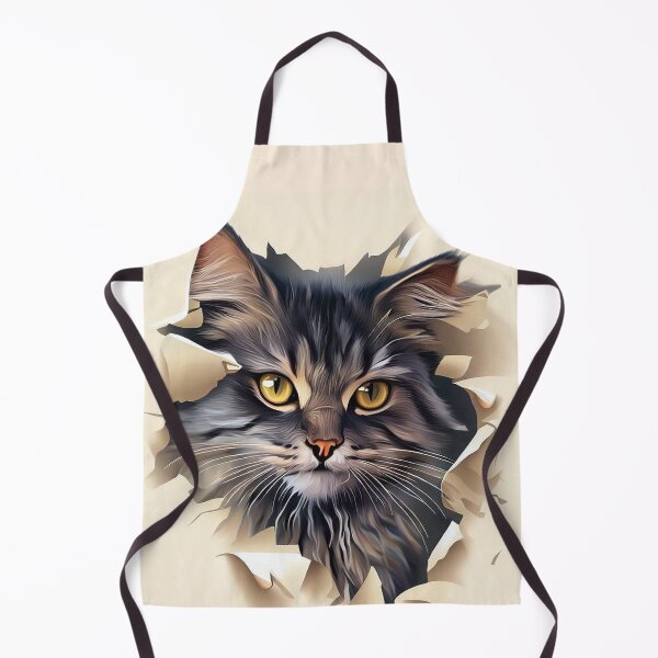 Item preview, Curious Intrusion: Cat Peering Through Torn Wallpaper No 4 designed and sold by The Digital Compass.