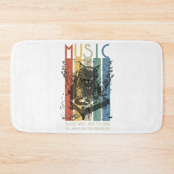 Item preview, Retro Music Stripes - Groovy Cat designed and sold by AlmetaAcevedo.