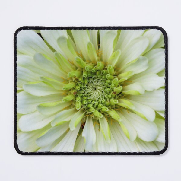 Item preview, Macro White Zinnia Flower designed and sold by Sonya Umble.