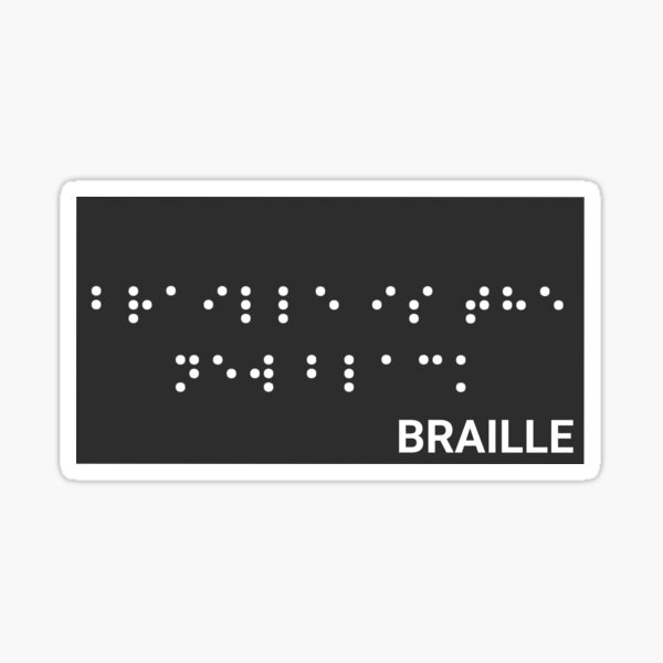 i am brave' braille stickers