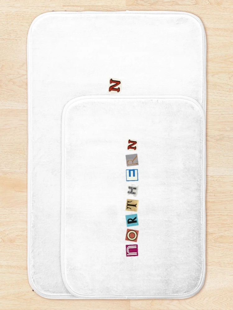 Thumbnail 5 of 6, Bath Mat, Northern - Ransom Note designed and sold by Bad Zombie .