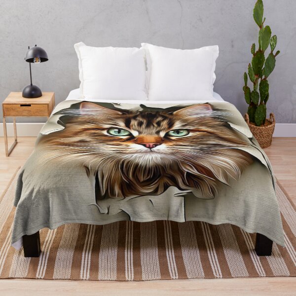 Item preview, Curious Intrusion: Cat Peering Through Torn Wallpaper No 7 designed and sold by The Digital Compass.