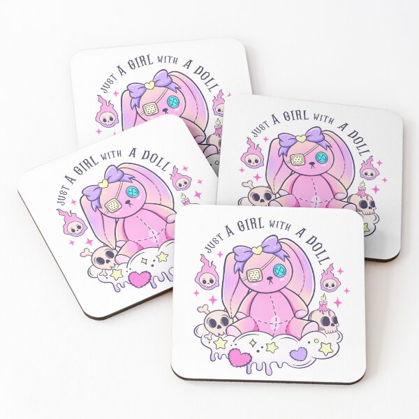 Item preview, pink voodoo doll with skulls for girls designed and sold by chameleon-crook.