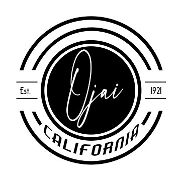 Artwork thumbnail, Ojai, California Retro Round Logo by DRKZone
