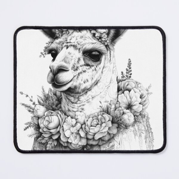 Item preview, Copy of Alpaca Design, Black and White, Digital Art, Animals, Nature designed and sold by Tomioka-Art.