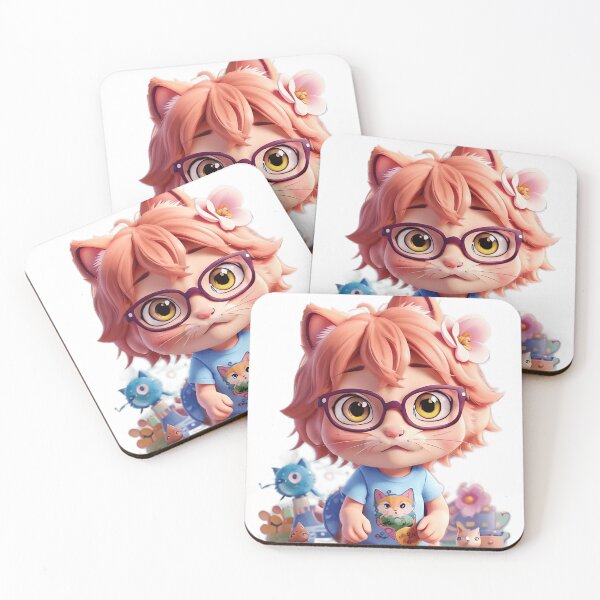 Item preview, Cat wearing Glasses designed and sold by Lia's AI Art.
