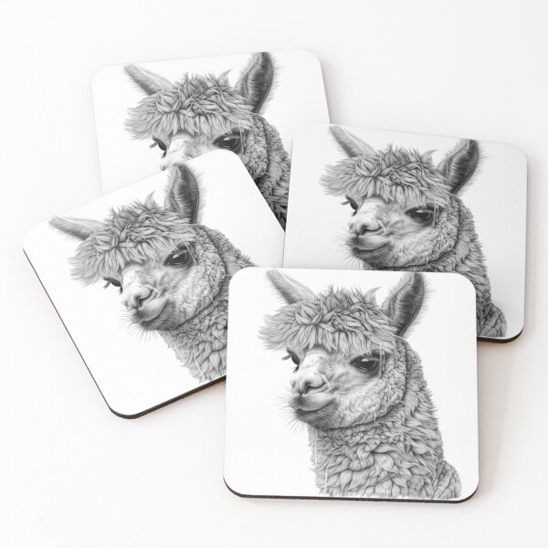 Item preview, Alpaca Realistic Design, Black and White, Digital Art, Animals, Nature designed and sold by Tomioka-Art.