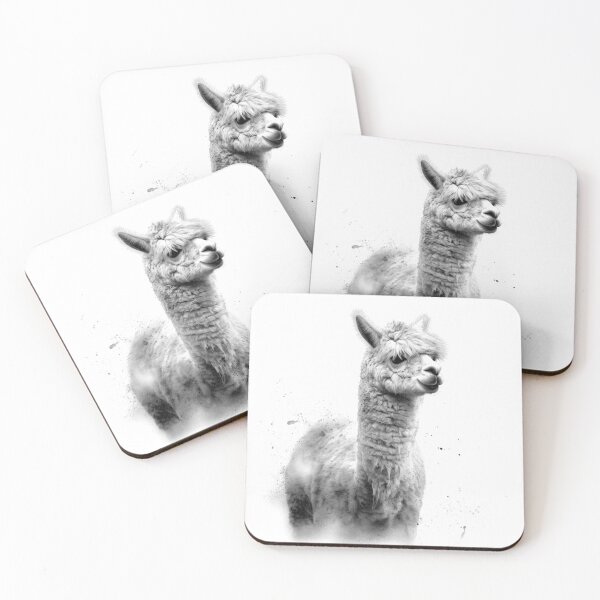 Item preview, Alpaca Realistic Design, Black and White, Digital Art, Animals, Nature designed and sold by Tomioka-Art.