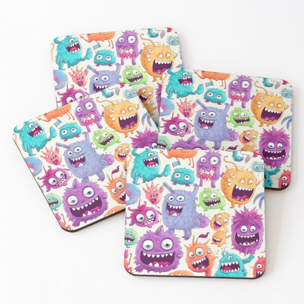 Item preview, A collection of cute monsters, mummies, and creatures having a playful Halloween party. ( White background)  designed and sold by LadiivPloy.