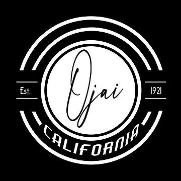 Artwork thumbnail, Ojai California Retro Round Logo For Dark Items by DRKZone