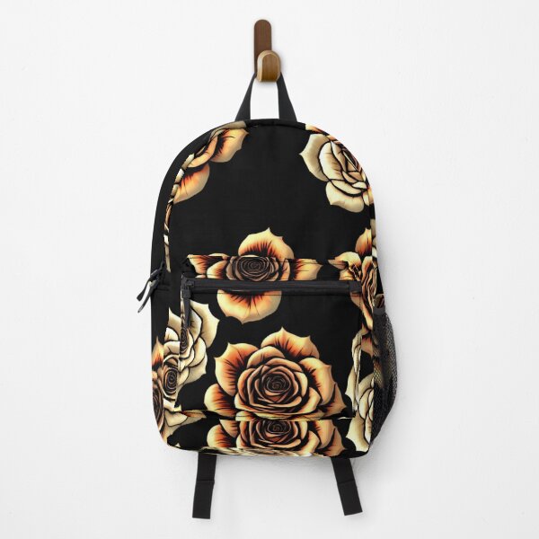 Item preview, Big artistic tea roses on black designed and sold by FlowerandDesing.