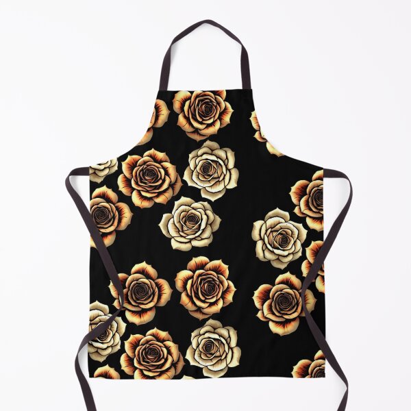 Item preview, Big artistic tea roses on black designed and sold by FlowerandDesing.