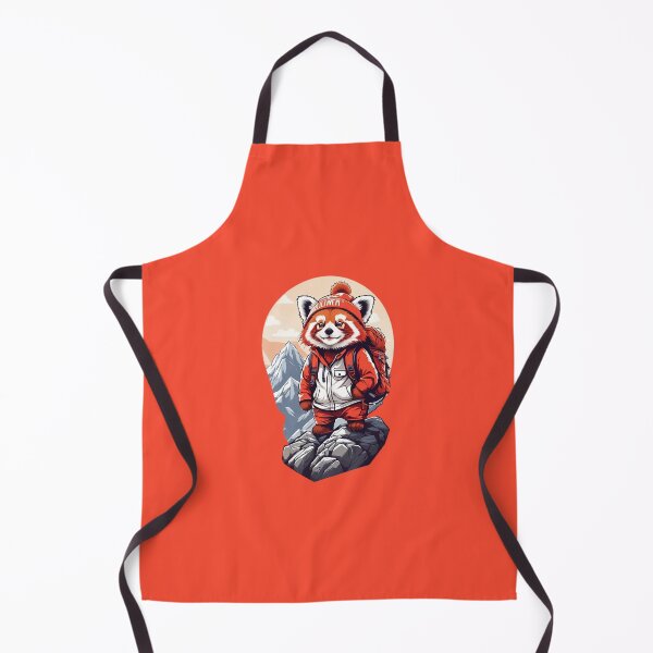 Item preview, Sweet red panda cub hiking in the mountains cartoon comic graphic for kids designed and sold by CedricNorbinho.