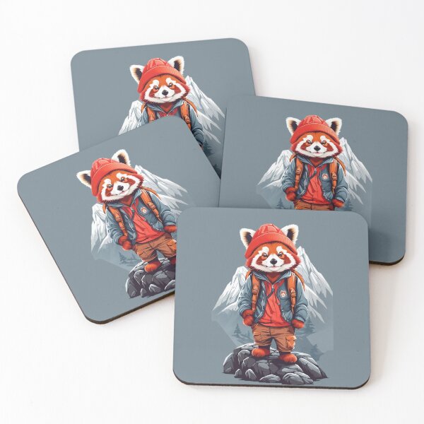 Item preview, Sweet young red panda hiking in the mountains cartoon comic graphic for kids designed and sold by CedricNorbinho.