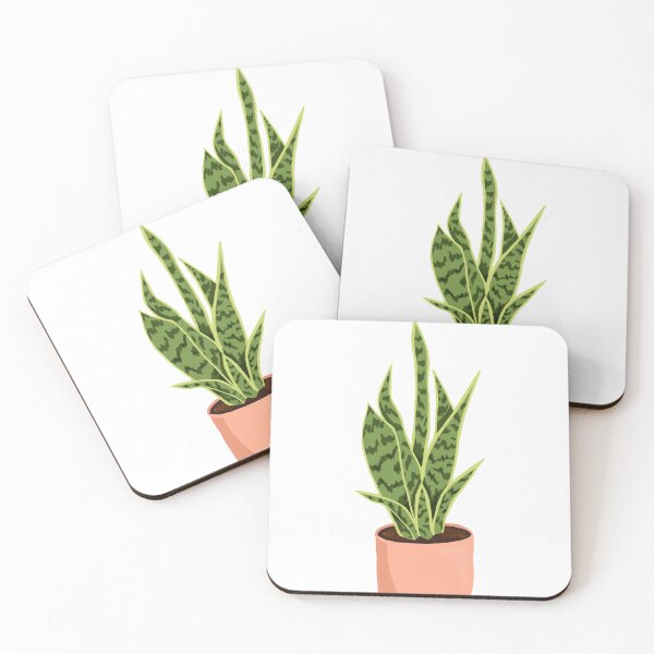 Item preview, Snake plant with orange pot designed and sold by Hailey Gal Art.