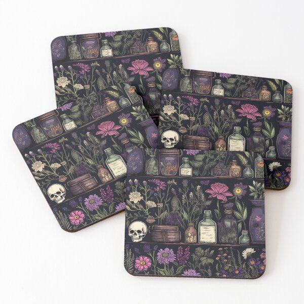 Item preview, Purple and Pink Whimsy Apothicary - Skulls designed and sold by Calmly.