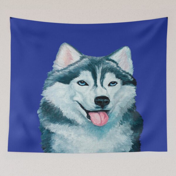 Item preview, Siberian Husky Paint Blue designed and sold by Becooldesing.