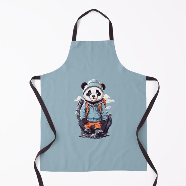 Item preview, Sweet smiling young panda hiking in the mountains cartoon comic graphic for kids designed and sold by CedricNorbinho.
