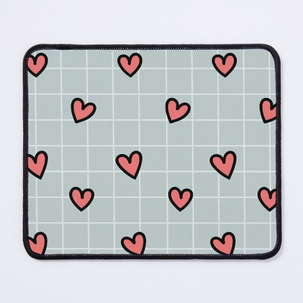 Item preview, Pink hearts pattern on a blue background designed and sold by VirtualPalette.