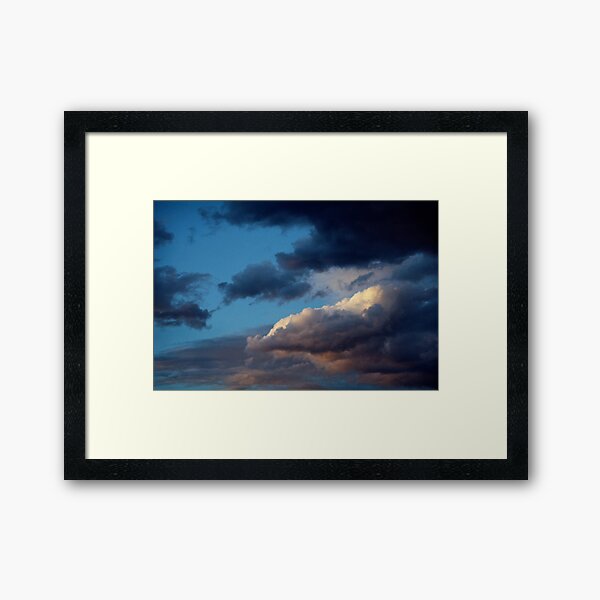 Evening sky at Sunnbüel Framed Art Print