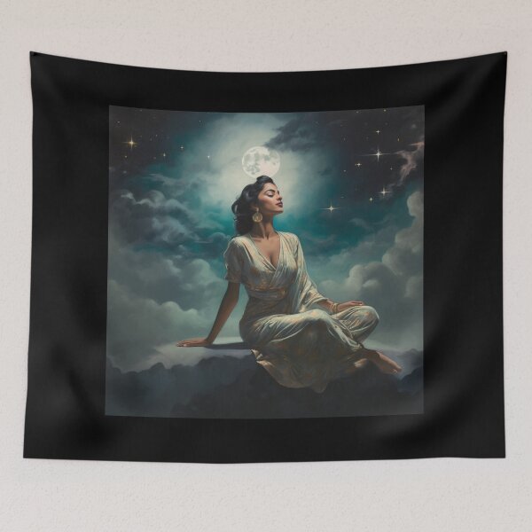 Item preview, Beautiful Indian Woman on the Moonlight designed and sold by Demonik-Art.