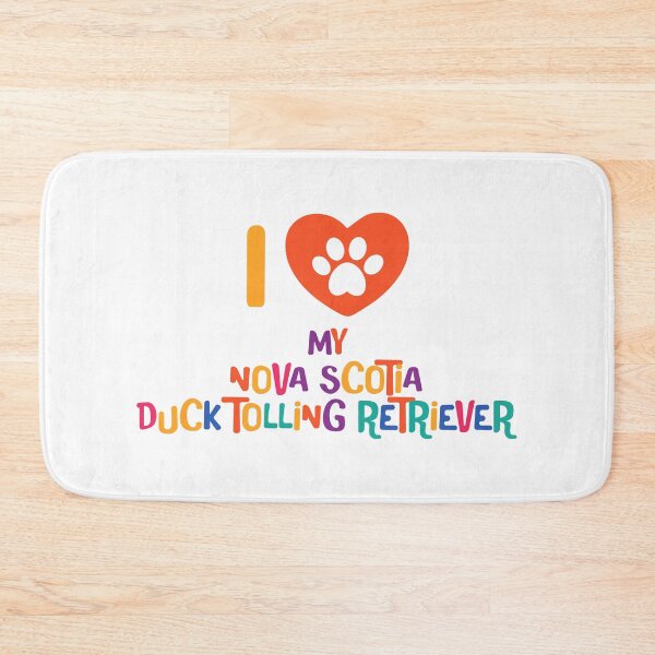 Item preview, I love my nova scotia duck tolling retriever - colorful text with pawheart designed and sold by EmeraldeaArt.