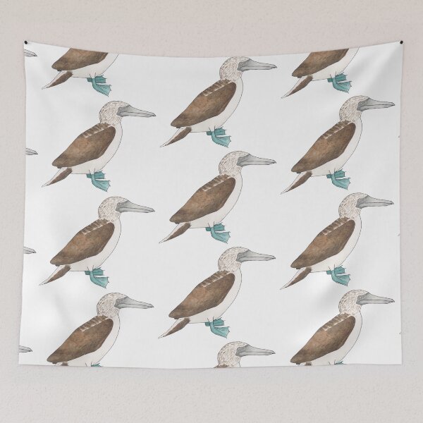 Item preview, Blue Footed Booby watercolor bird species art designed and sold by TheWaterBirds.