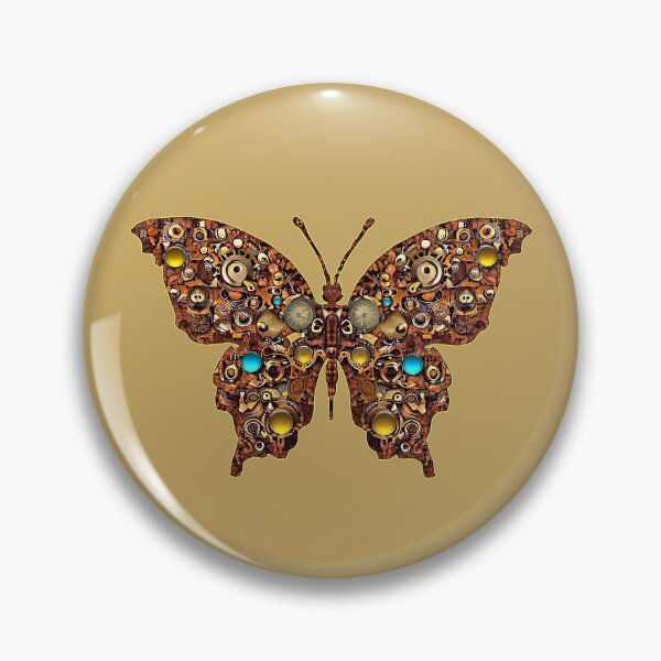 Item preview, Rusted Steamkpunk Butterfly Distressed Grunge designed and sold by Retro Art Factory.