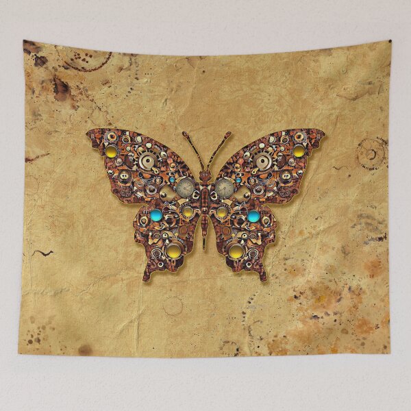 Item preview, Rusted Steamkpunk Butterfly Distressed Grunge designed and sold by Retro Art Factory.