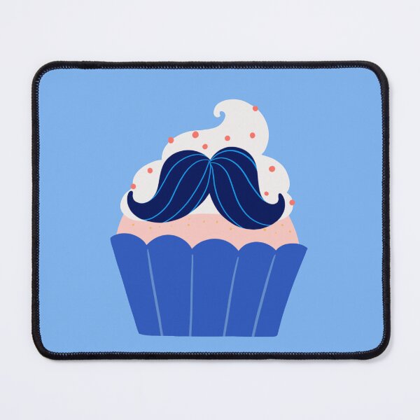 Item preview, Cute Blue Moustache Cupcake designed and sold by Yulia Saraswati.