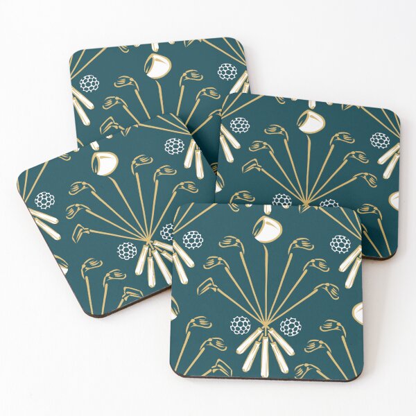 Item preview, Golf Sticks | Teal Green + Gold designed and sold by L Diane Johnson.