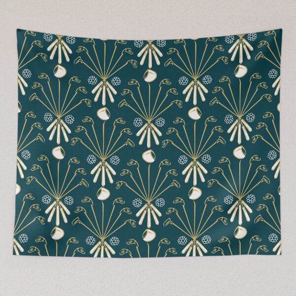 Item preview, Golf Sticks | Teal Green + Gold designed and sold by L Diane Johnson.