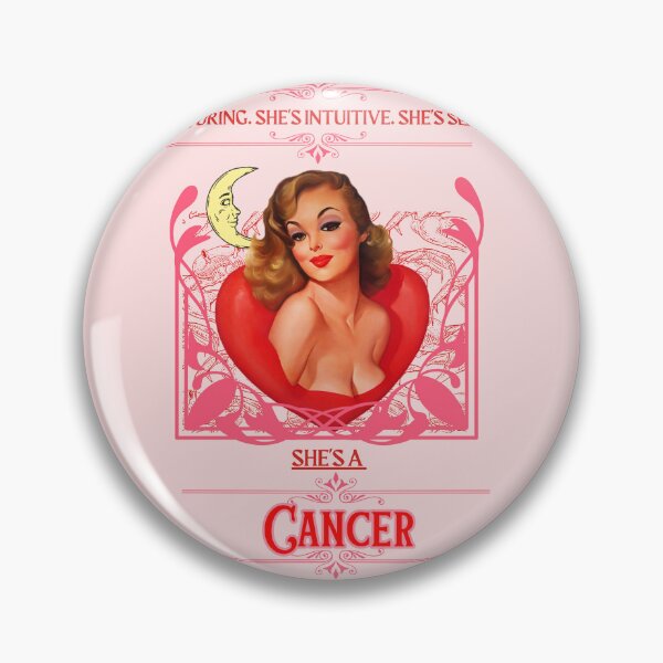 Item preview, She's a Cancer Zodiac Pin Up designed and sold by Radio Society.