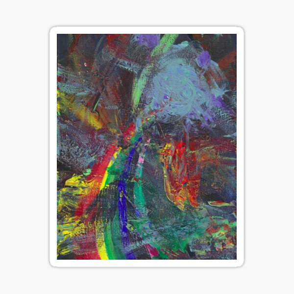 Rainbow Abstraction Sticker