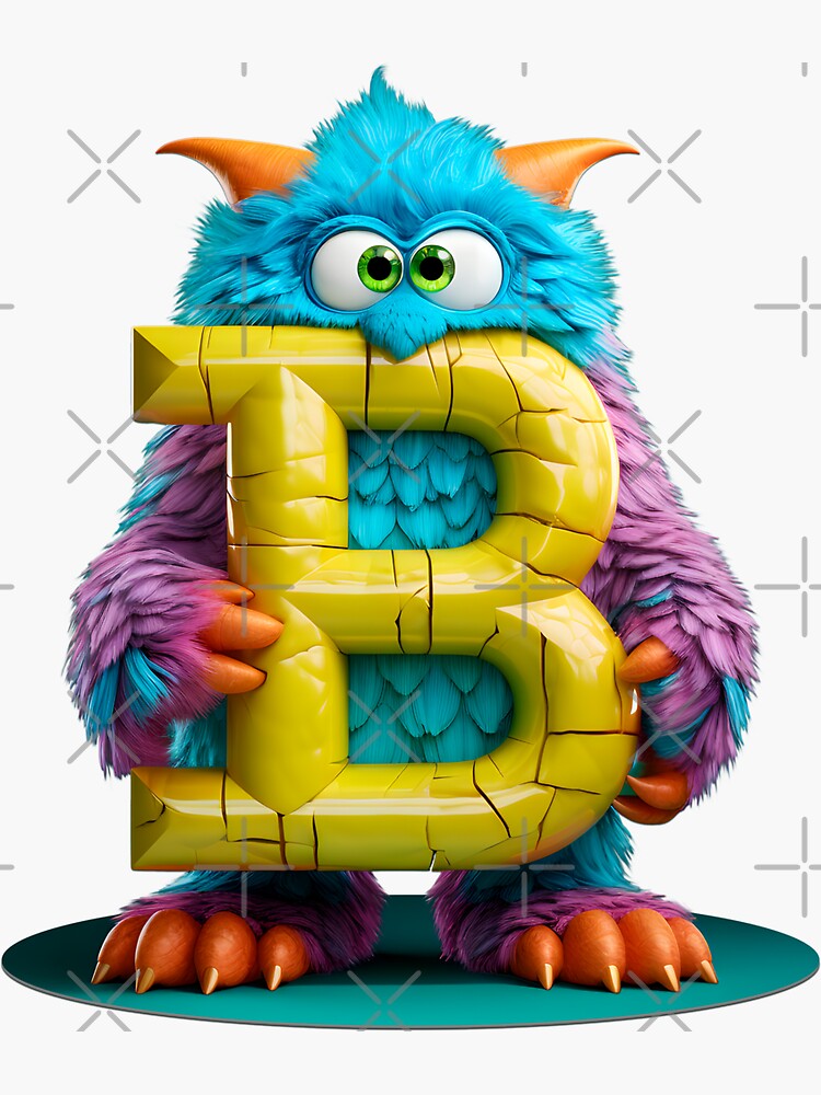 "Adorable Kids Monster Alphabet Letter B Funny Back To School ...