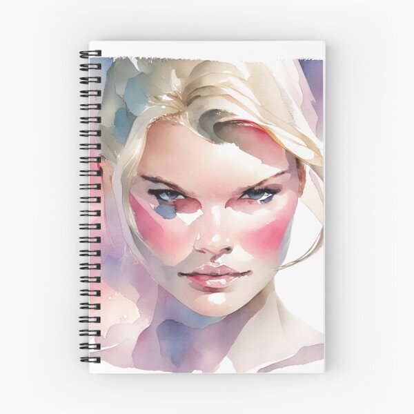 Artikelvorschau, Aquarell natürliche Schönheit Pastellton Supermodel edles blondes Babe entworfen und verkauft von SemARTDesign.