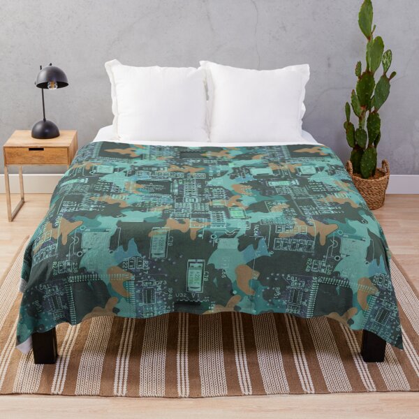 Item preview, Camouflage and chip blue brown designed and sold by Alessandro Remo Mazzoni Remotextiles.