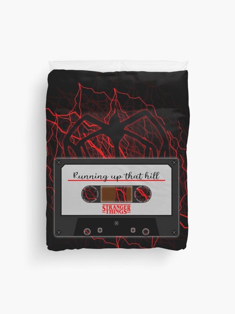 Duvet Cover, STRANGER THINGS Running up that hill designed and sold by ACIDTRAK