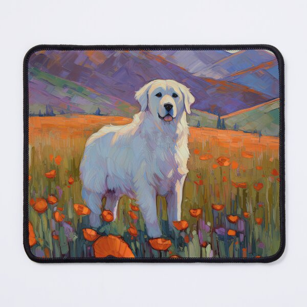 Item preview, Pyr in the Poppies - Great Pyrenees Painting designed and sold by Appyrances.
