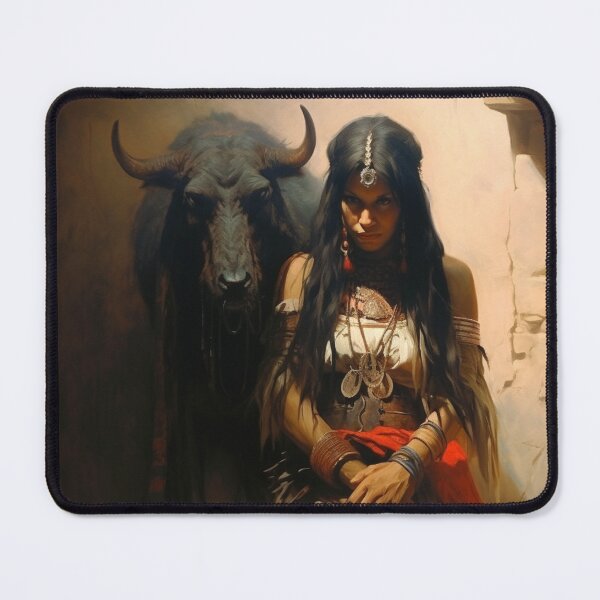 Item preview, Hippie Latina Girl with Bull Devil designed and sold by Demonik-Art.