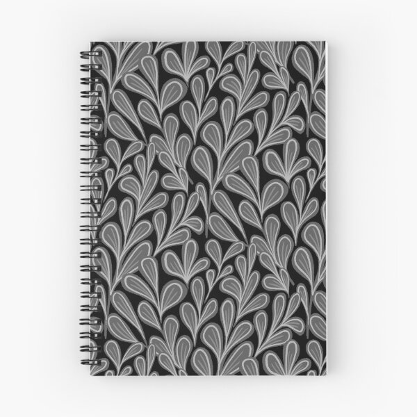 Item preview, Reaching Leaves - Grey on Black designed and sold by karousel.