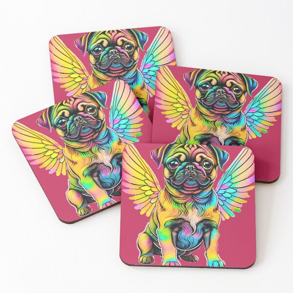 Item preview, Rainbow Pug Angel designed and sold by The Devil That You Forgot.